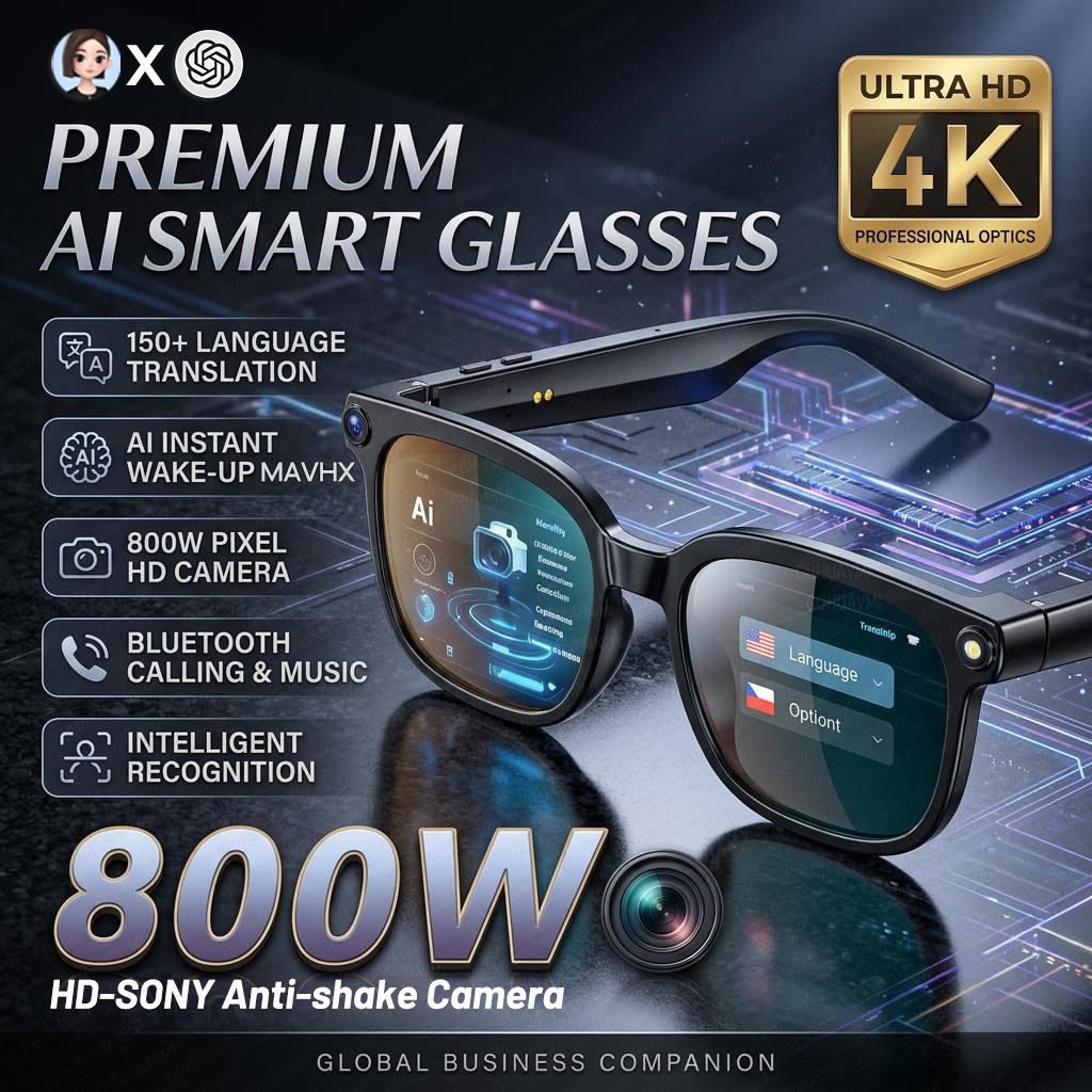 2026 4K 8MP Smart Glasses Men  - Smart Glasses Ar recension och pris