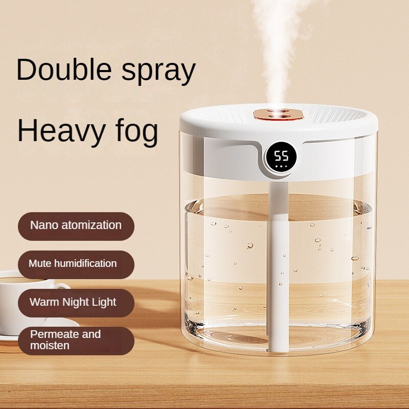 New 2L Double Spray Humidifier - Electronics Gadgets For Home recension och pris